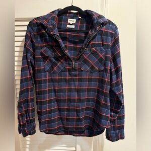 Wrangler quarter zip flannel shirt